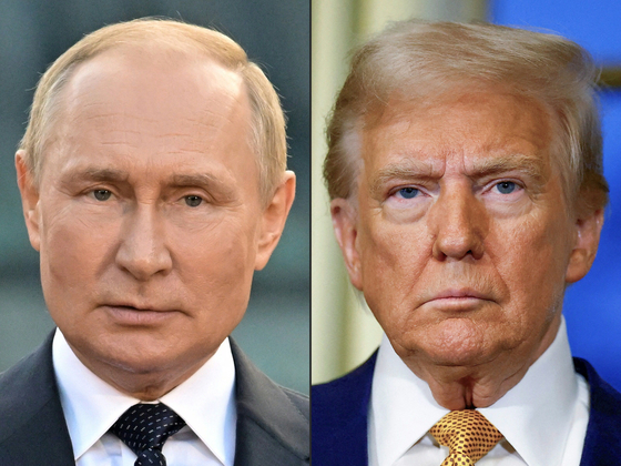 ロシアのウラジーミル・プーチン大統領（左）と米国のドナルド・トランプ大統領。ＡＦＰ＝聯合ニュース