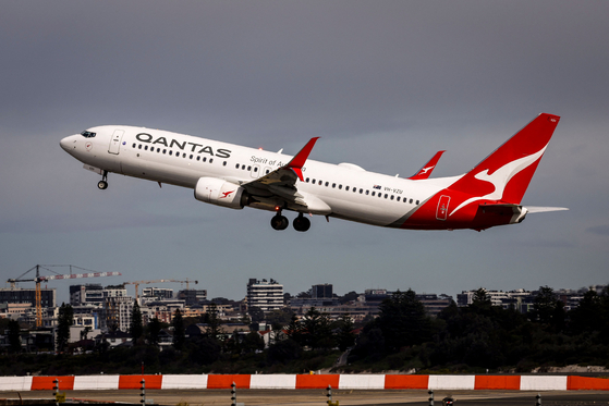 オーストラリアのカンタス航空の旅客機。［写真　ＡＦＰ＝聯合ニュース］
