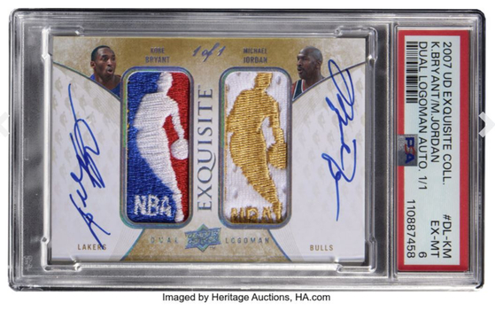 NBAのレジェンド」ジョーダンとブライアントのサイン入り