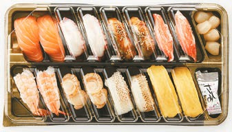 スーパーで販売される寿司の資料写真 ［写真 イーマート］