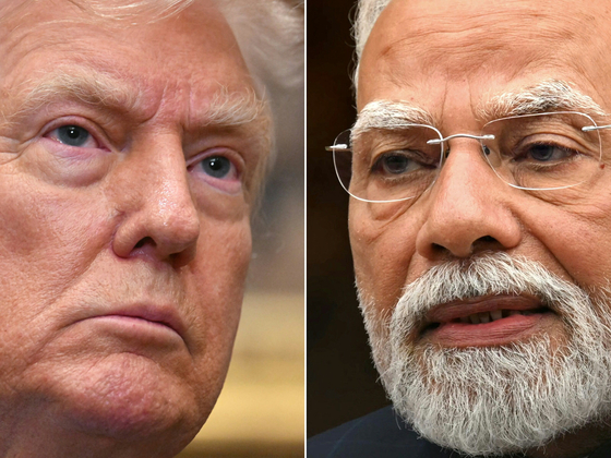  トランプ米大統領とインドのモディ首相。［写真 AFP＝聯合ニュース］