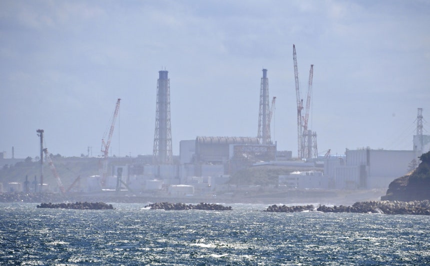2023年8月24日午後の福島第1原子力発電所の様子。［写真 聯合ニュース］