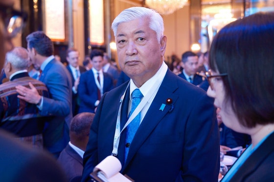 5月30日、シンガポールのシャングリラホテルでのアジア安全保障会議に出席した中谷元防衛相 ［聯合ニュース］