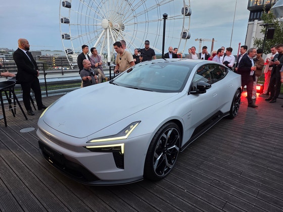 スウェーデンの電気自動車ブランド、ポールスターが8日にミュンヘンで開かれたVIP行事で「ポールスター5」を公開した。キム・ヒョソン記者