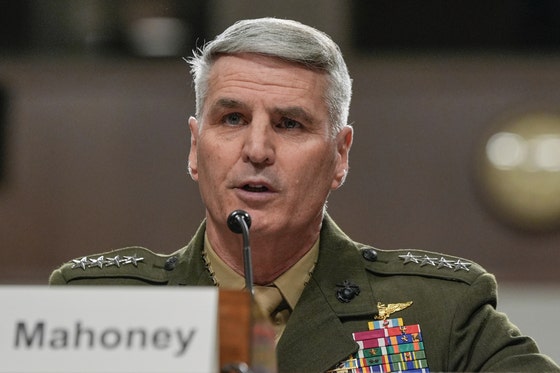クリストファー・マホニー米統合参謀本部副議長候補者が11日、ワシントン上院軍事委員会で開かれた人事公聴会で発言している。 ［AP＝聯合ニュース］