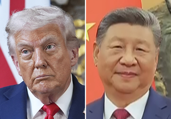 トランプ大統領（左）、習近平主席（右）