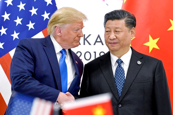 2019年6月、大阪で開催されたG20首脳会議で会ったトランプ米大統領と中国の習近平国家主席 ［AP＝聯合ニュース］