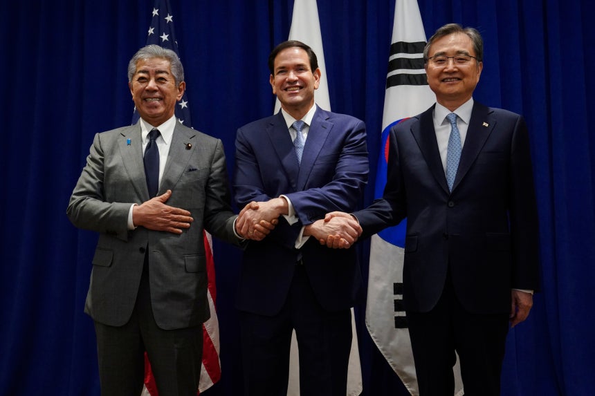 韓米日外相 ［AP＝聯合ニュース］