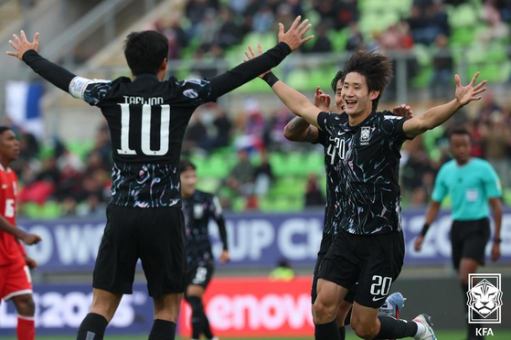 20歳以下（U－20）サッカー韓国代表チームが国際サッカー連盟（FIFA）U－20ワールドカップ本戦で4回連続ベスト16進出を確定した。［写真 大韓サッカー協会］