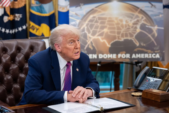 ゴールデンドーム構想を紹介する米国のドナルド･トランプ米国大統領｡［写真 ホワイトハウス］