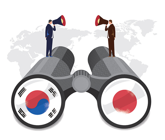 韓日イメージのグラフィック。