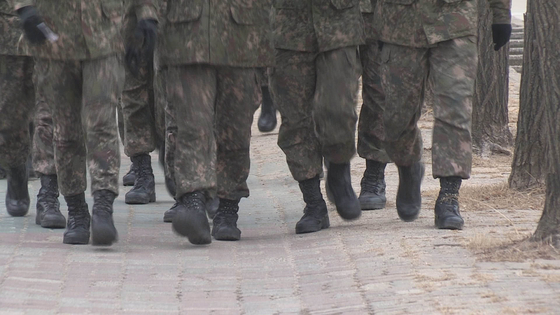 韓国軍の兵士。［聯合ニュースTV　キャプチャー］