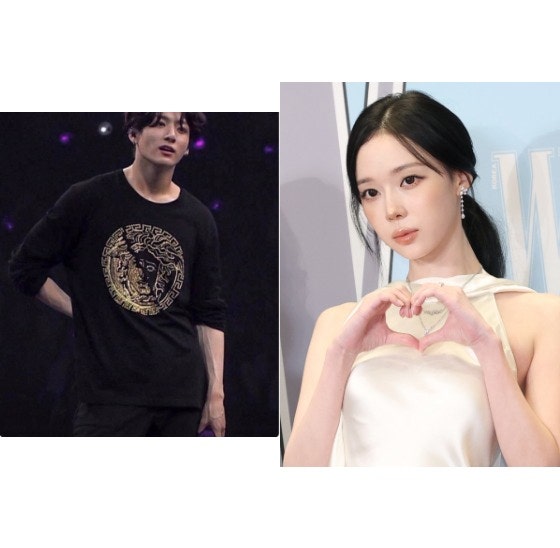 BTSのジョングク（左）、aespaのWINTER ［中央フォト］