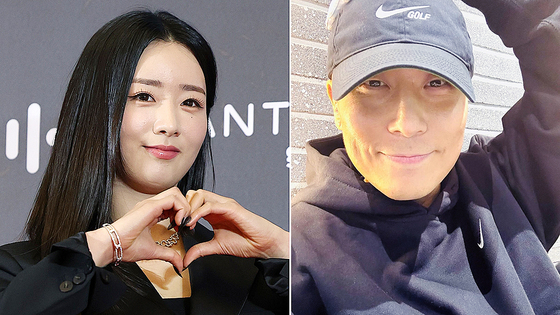 ガールズグループApink（エーピンク）のメンバー、ユン・ボミと作曲家Rado（ラド）。［写真 ニュース1、Radoのインスタグラム キャプチャー］