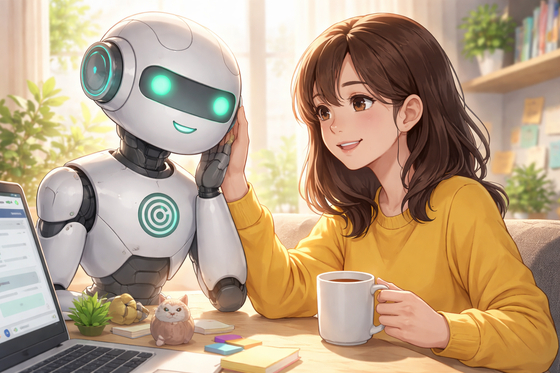 チャットGPTと相談しながら慰めを得るなど、情緒的に交流する人々が増えている。［写真　チャットGPT］