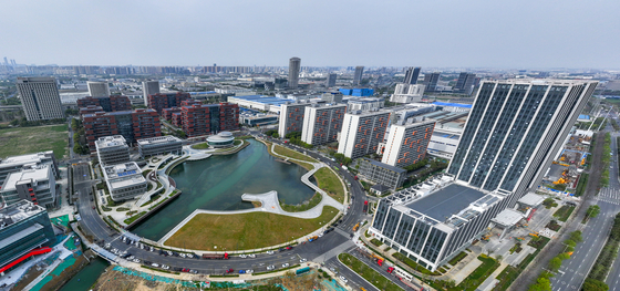 中国・江蘇省無錫市の先端製造業団地の全景。新華社＝聯合ニュース