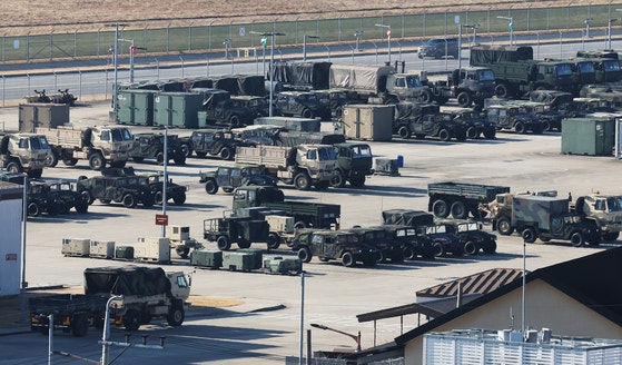 18日、京畿道平沢市（ピョンテクシ）の在韓米軍基地キャンプ・ハンフリーズ ［聯合ニュース］