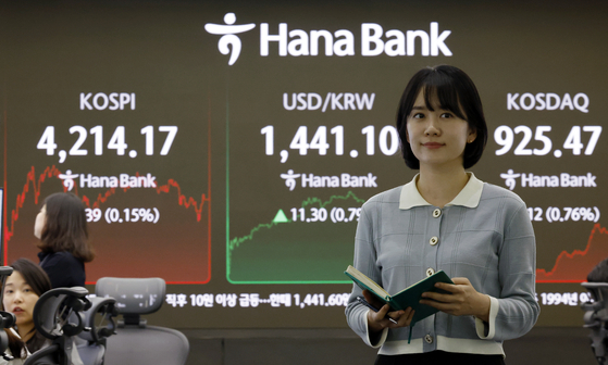 30日午後3時30分、ソウル外国為替市場でウォン相場はウォン安に振れている。［写真 ニュース1］