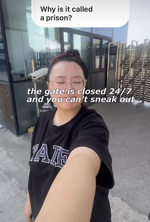 中国の閉鎖型体重減量施設の体験者がSNSに投稿した写真。［写真 SNS］