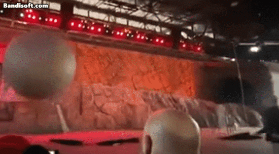 180キロの大型ゴムボールを防いだディズニー職員 ［映像sns］