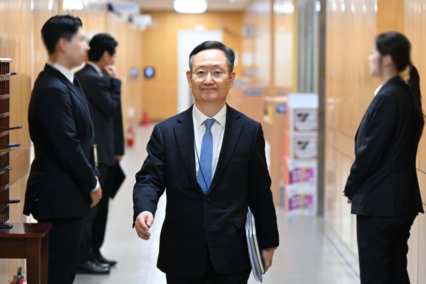 奉旭（ボン・ウク）民情首席秘書官 大統領室写真記者団