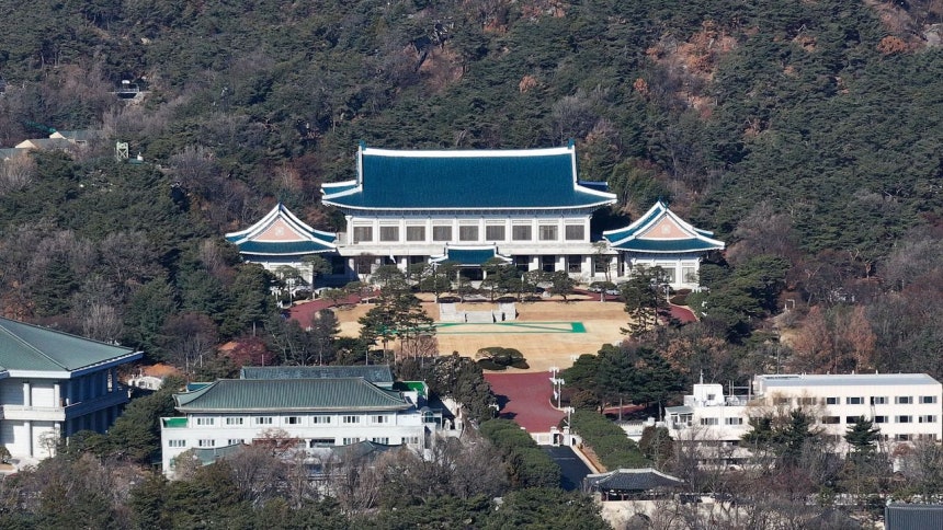  ドローンで撮影した青瓦台全景。キム・ジョンホ記者