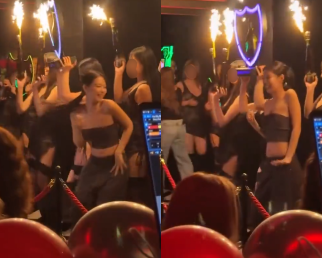   BLACKPINKジェニーの日本での誕生日パーティーの様子。［写真 SNS］