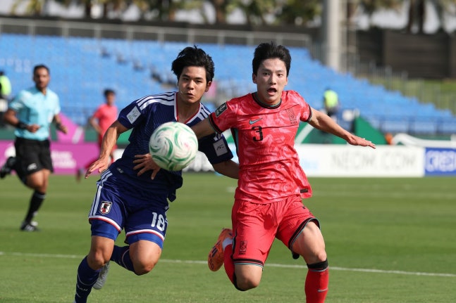 サウジアラビアのジェッダで行われたU－23アジアカップ準決勝で対戦した韓国と日本 ［写真 KFA］