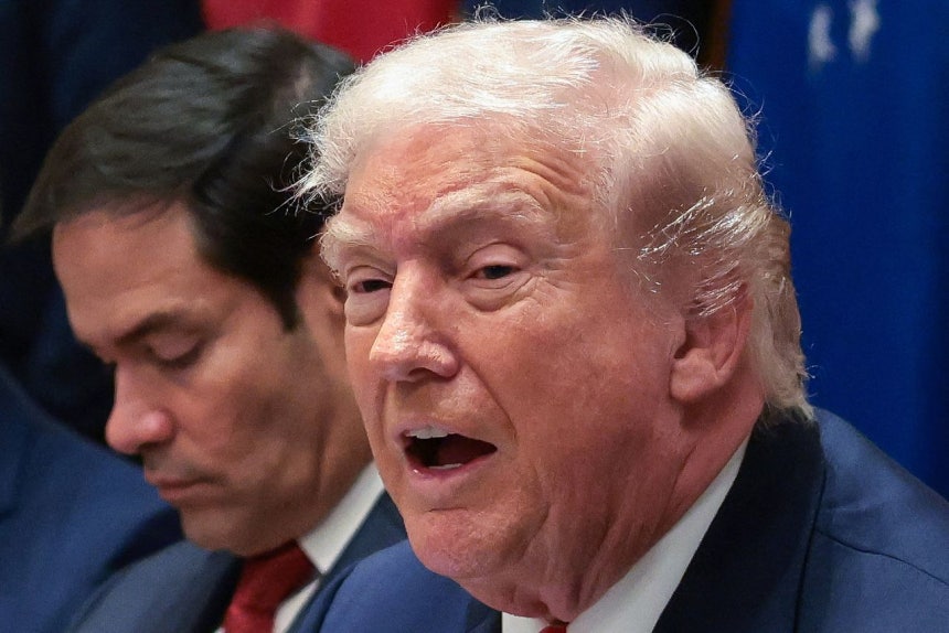 ドナルド・トランプ大統領が29日（現地時間）、ワシントンのホワイトハウスで開かれた閣議で発言している。AP＝聯合ニュース