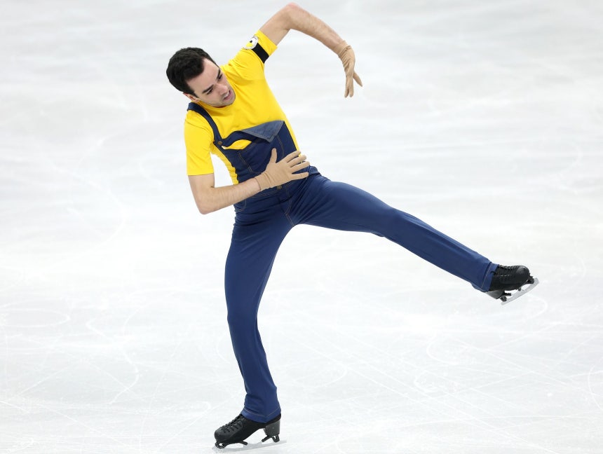  ショートプログラムで演技を披露しているグアリーノ・サバテ。EPA＝聯合ニュース