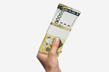 韓国の5万ウォン札。