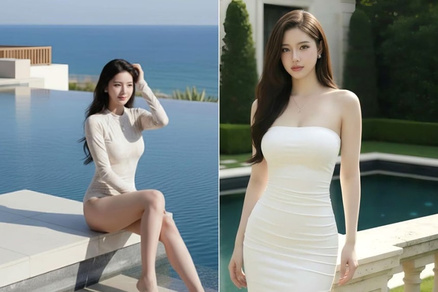 人工知能（AI）で制作された仮想モデル「ズオン・トゥイ・リン」。［写真 TikTok キャプチャー］