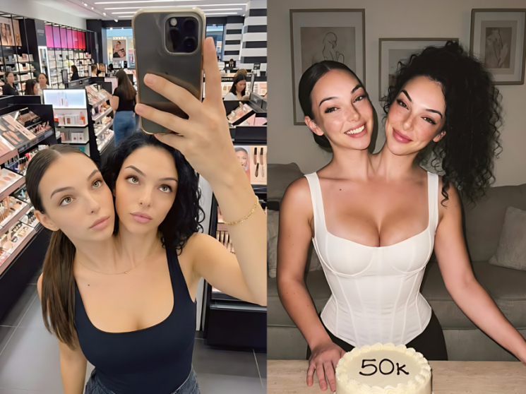  AIで生成された結合双生児の姿で多数のフォロワーを集めたインフルエンサー ［写真 sns］