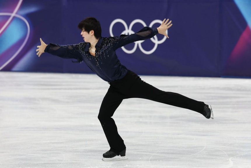11日に行われたショートプログラムで演技を披露する車俊煥選手。ミラノ＝キム·ジョンホ記者