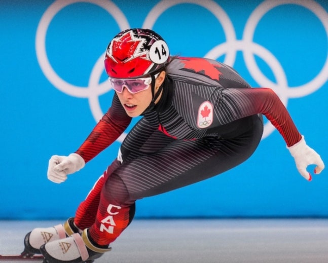 2026年ミラノ・コルティナダンペッツォ冬季五輪ショートトラック混合リレーのカナダ代表チームのブルネル選手［写真　SNS］