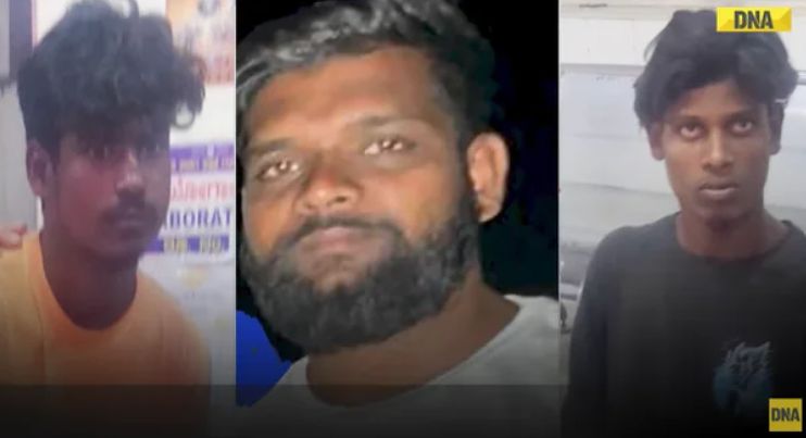  集団での性的暴行および殺人事件で死刑を言い渡された3人の被告。［ユーチューブ「DNAインディアニュース」　キャプチャー］