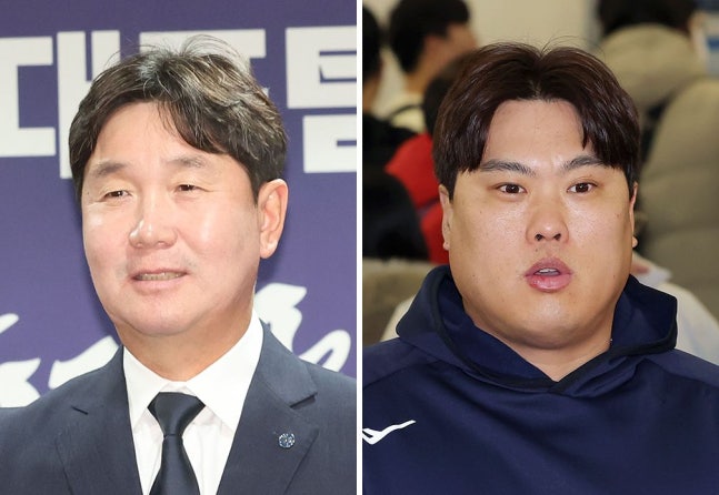 柳志炫（リュ・ジヒョン）監督（左）、柳賢振（リュ・ヒョンジン）