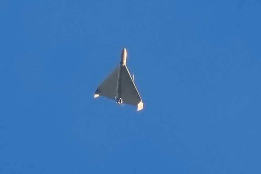 イラン製「シャヘド（Shahed）」自爆ドローン。［AP＝聯合ニュース］