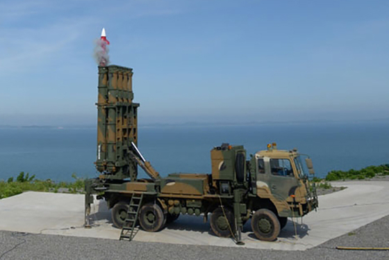 韓国製地対空迎撃システム「天弓Ⅱ（M-SAM2）」。