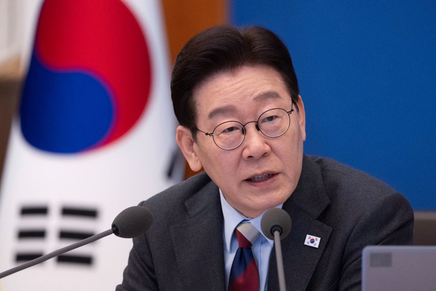 韓国の李在明（イ・ジェミョン）大統領。青瓦台写真記者団 