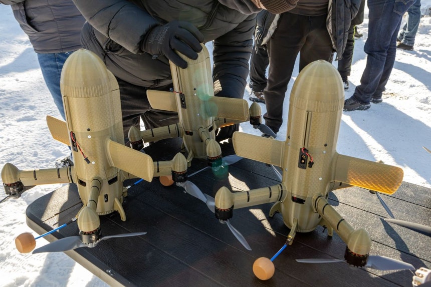 ウクライナが開発した迎撃ドローン ［写真 ブレイブ1］