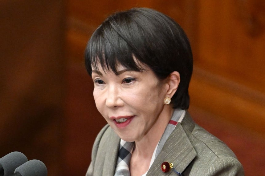 先月25日、高市首相が参議院で野党議員の質疑に答えている。［写真 AFP＝聯合ニュース］