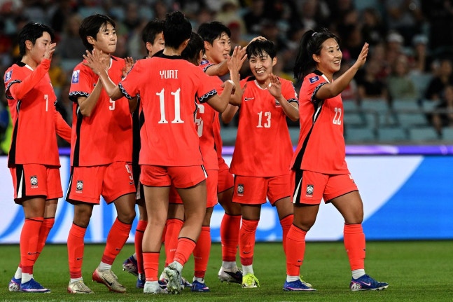 2回連続アジア杯ベスト4に上がった韓国女子サッカー。［写真 AFP＝聯合ニュース］