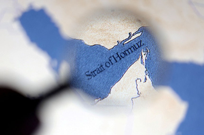 ホルムズ海峡の地図。［ロイター＝聯合ニュース］