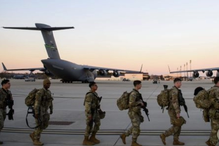   米陸軍第82空挺師団の兵士たち。AFP＝聯合ニュース