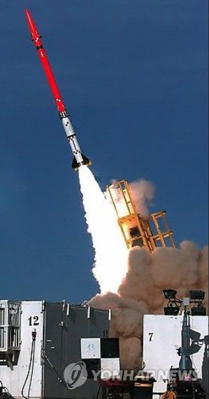   イスラエルの防空網「ダビデスリング」発射場面 ［EPA＝聯合ニュース］