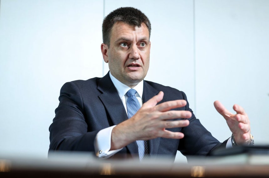 20日午後、中央日報のインタビューに応じた国際問題戦略研究所（IISS）のバスティアン・ギーグリッヒ所長 キム・ソンリョン記者