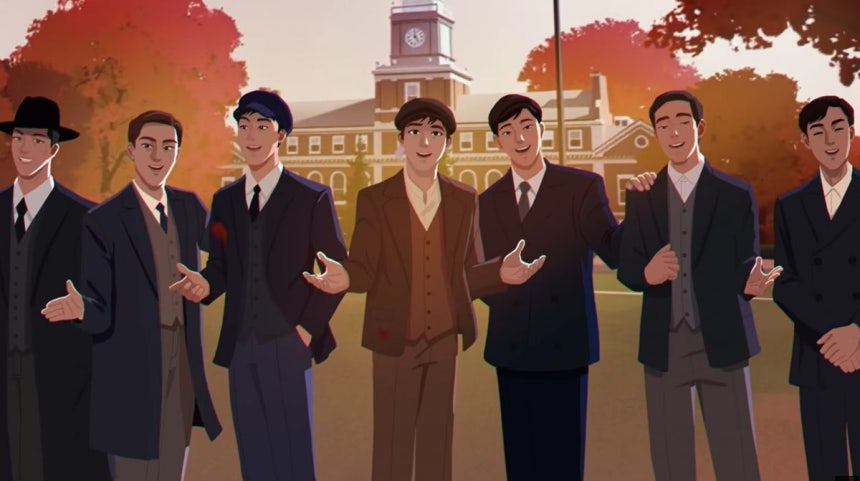   米国ハワード大学のキャンパスを描写したBTSのティザー。［BTS公式SNS］