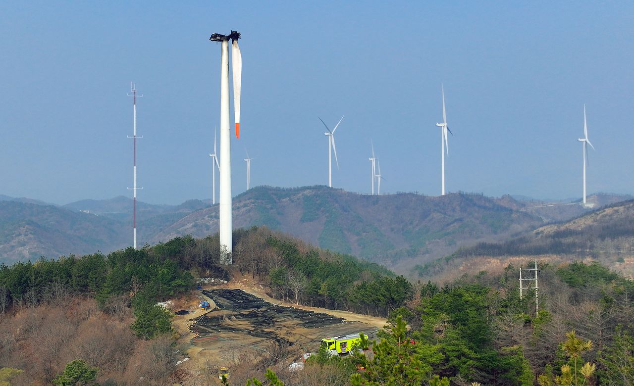 竣工から20年超えた風力発電機、92％が盈徳に…安全補完が急務＝韓国