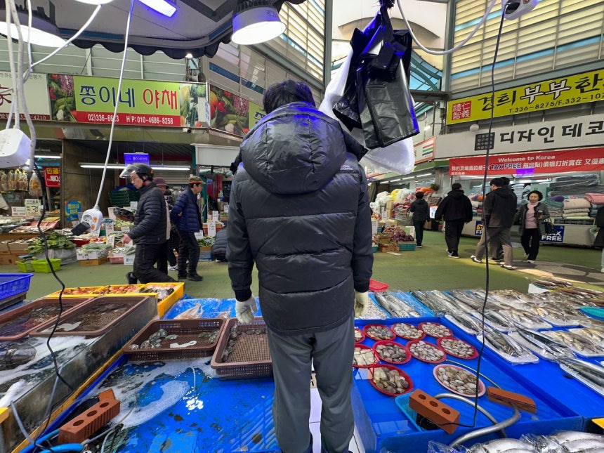 ソウル麻浦区望遠ワールドカップ市場で魚を売るチェさん　ハン・チャンウ記者